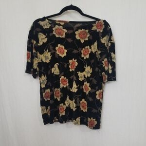 Large floral blouse